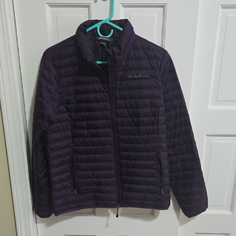 Eddie Bauer Deep Purple Microlight Down Jacket